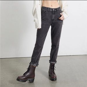 PacSun high rise light black wash mom jeans 26